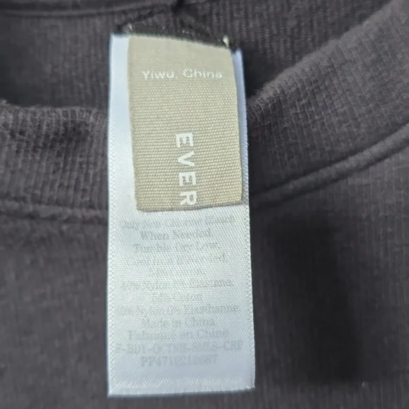 Everlane the seamless tee black crop ribbed stretch tee XS/S - Picture 8 of 11